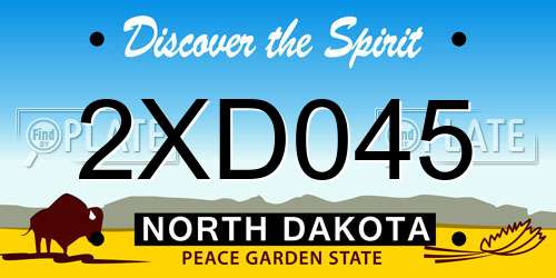 2XD045 North Dakota License Plate
