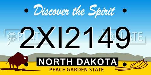 2XI2149 North Dakota License Plate
