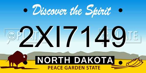 2XI7149 North Dakota License Plate
