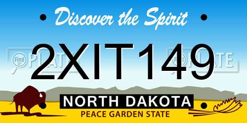 2XIT149 North Dakota License Plate