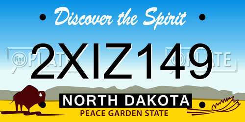 2XIZ149 North Dakota License Plate