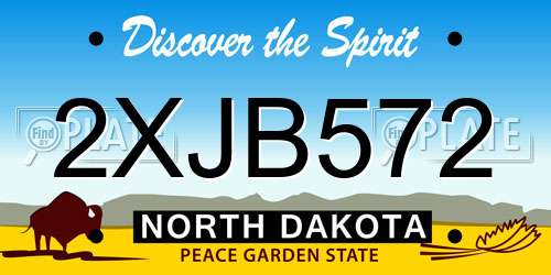 2XJB572 North Dakota License Plate
