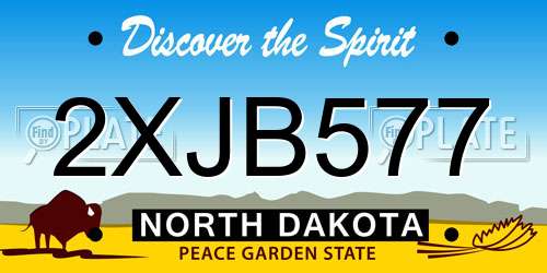 2XJB577 North Dakota License Plate