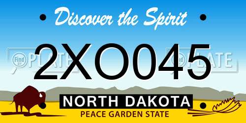 2XO045 North Dakota License Plate