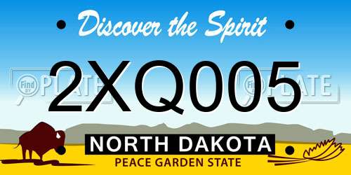 2XQ005 North Dakota License Plate