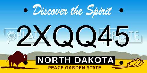 2XQQ45 North Dakota License Plate