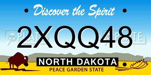 2XQQ48 North Dakota License Plate