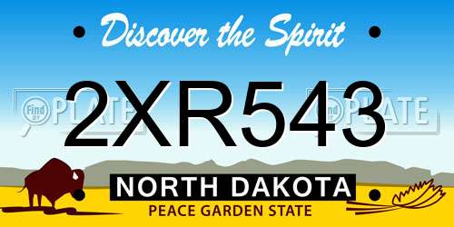 2XR543 North Dakota License Plate