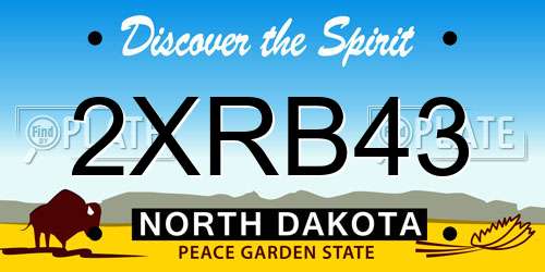2XRB43 North Dakota License Plate