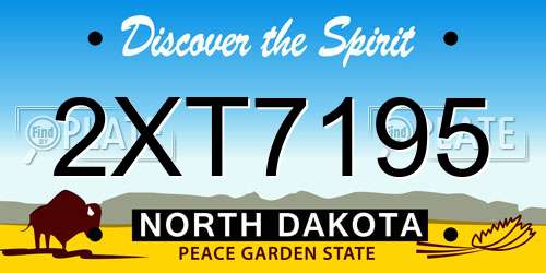 2XT7195 North Dakota License Plate