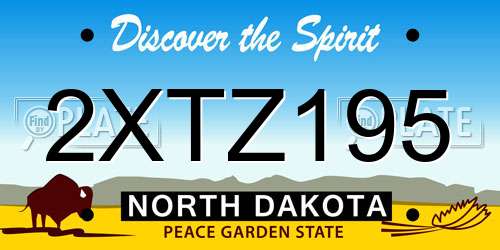 2XTZ195 North Dakota License Plate