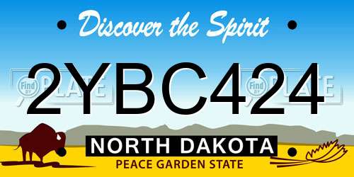 2YBC424 North Dakota License Plate