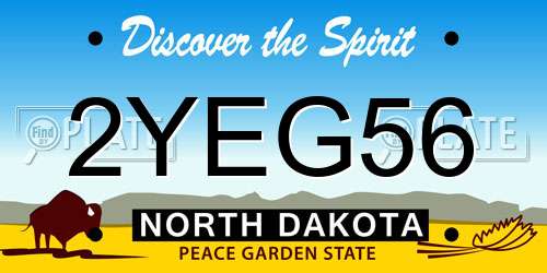 2YEG56 North Dakota License Plate