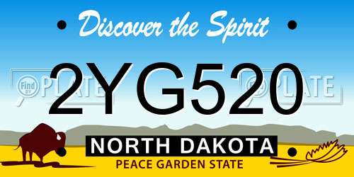 2YG520 North Dakota License Plate