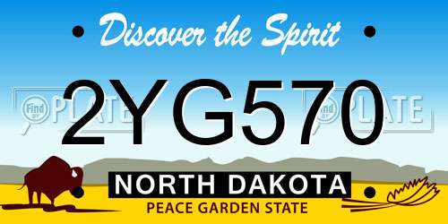 2YG570 North Dakota License Plate