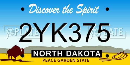 2YK375 North Dakota License Plate