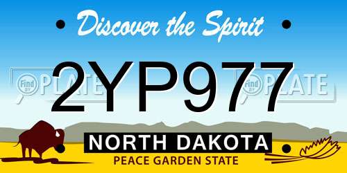 2YP977 North Dakota License Plate