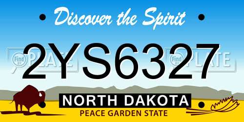 2YS6327 North Dakota License Plate