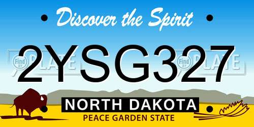 2YSG327 North Dakota License Plate