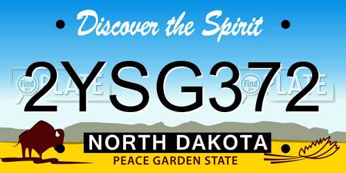 2YSG372 North Dakota License Plate