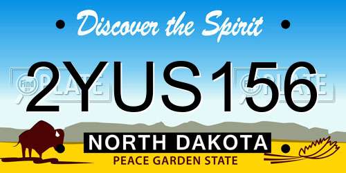 2YUS156 North Dakota License Plate