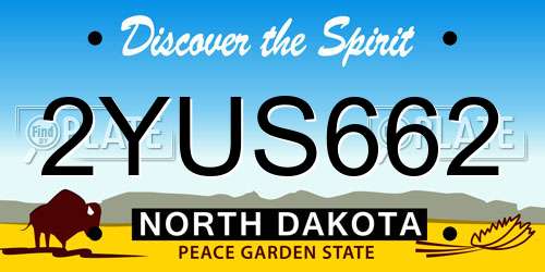 2YUS662 North Dakota License Plate
