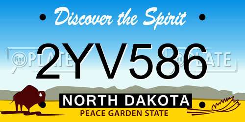 2YV586 North Dakota License Plate