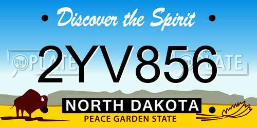 2YV856 North Dakota License Plate