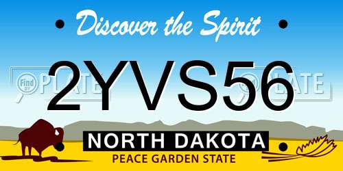 2YVS56 North Dakota License Plate