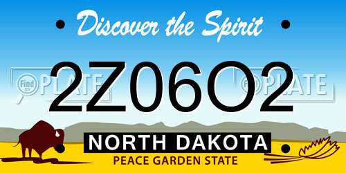 2Z06O2 North Dakota License Plate