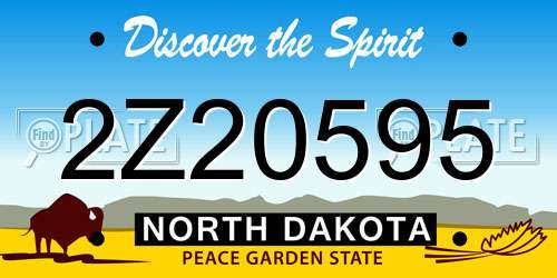 2Z20595 North Dakota License Plate