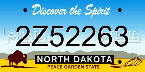 2Z52263 North Dakota License Plate