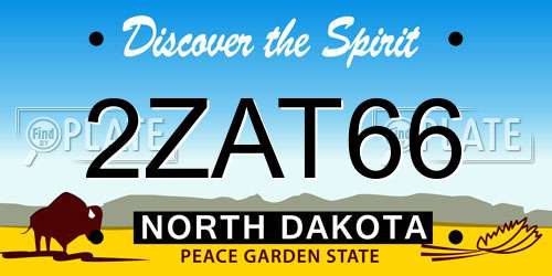 2ZAT66 North Dakota License Plate