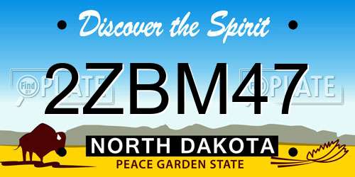 2ZBM47 North Dakota License Plate