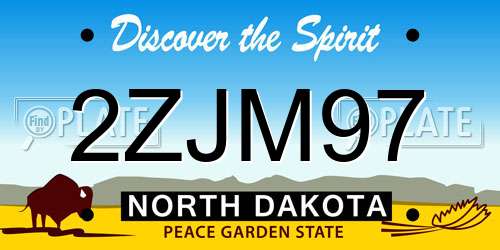 2ZJM97 North Dakota License Plate