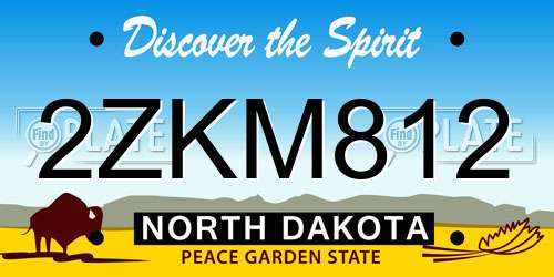 2ZKM812 North Dakota License Plate