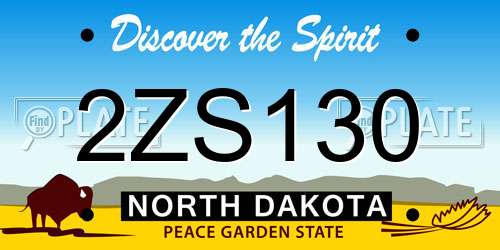 2ZS130 North Dakota License Plate