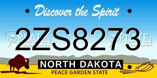 2ZS8273 North Dakota License Plate