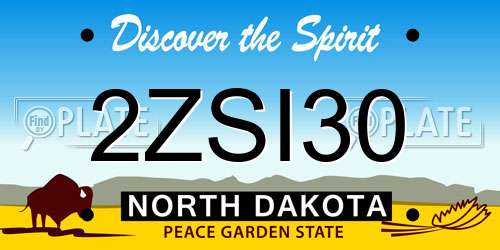 2ZSI30 North Dakota License Plate