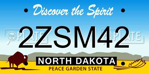 2ZSM42 North Dakota License Plate