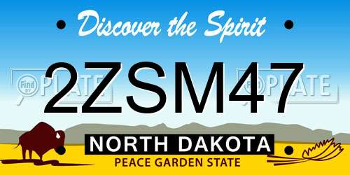 2ZSM47 North Dakota License Plate