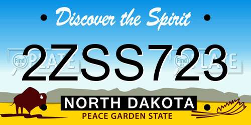2ZSS723 North Dakota License Plate