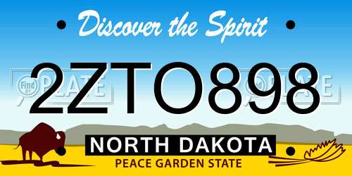 2ZTO898 North Dakota License Plate