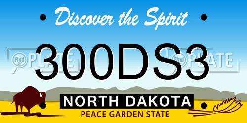 300DS3 North Dakota License Plate