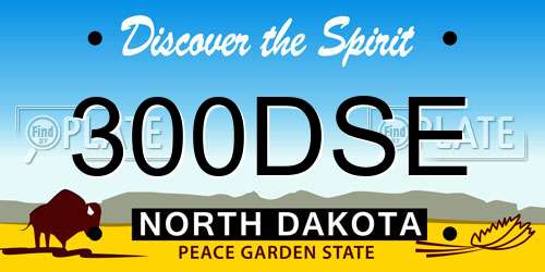 300DSE North Dakota License Plate