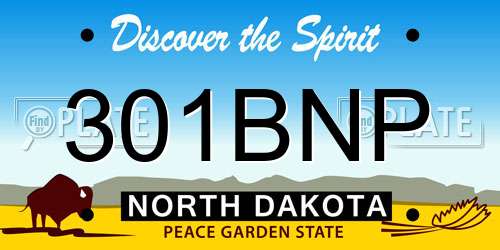 301BNP North Dakota License Plate