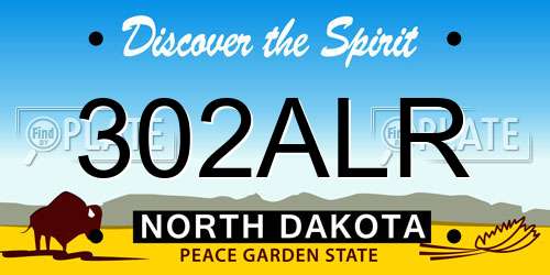 302ALR North Dakota License Plate