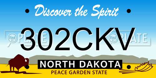302CKV North Dakota License Plate