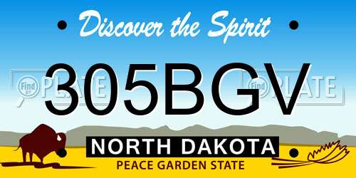 305BGV North Dakota License Plate
