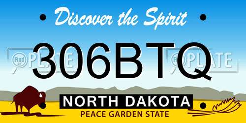 306BTQ North Dakota License Plate